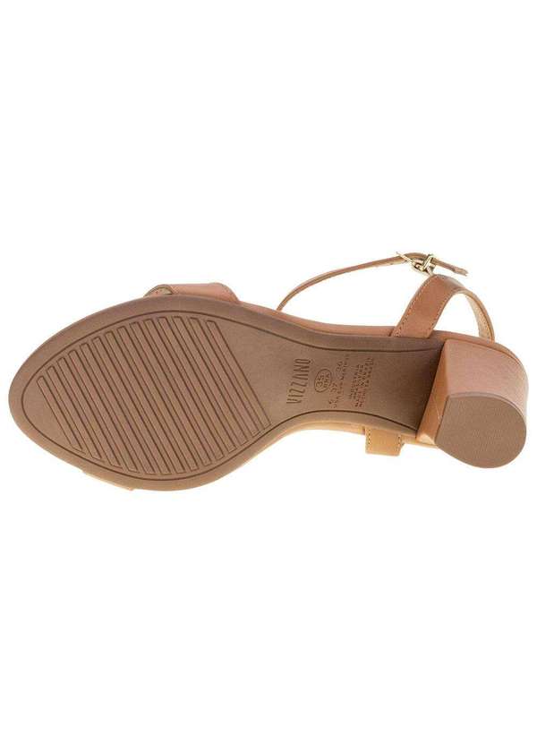 Vizzano - Sandália Feminina Salto Alto Vizzano - 6262474 - Camel 4