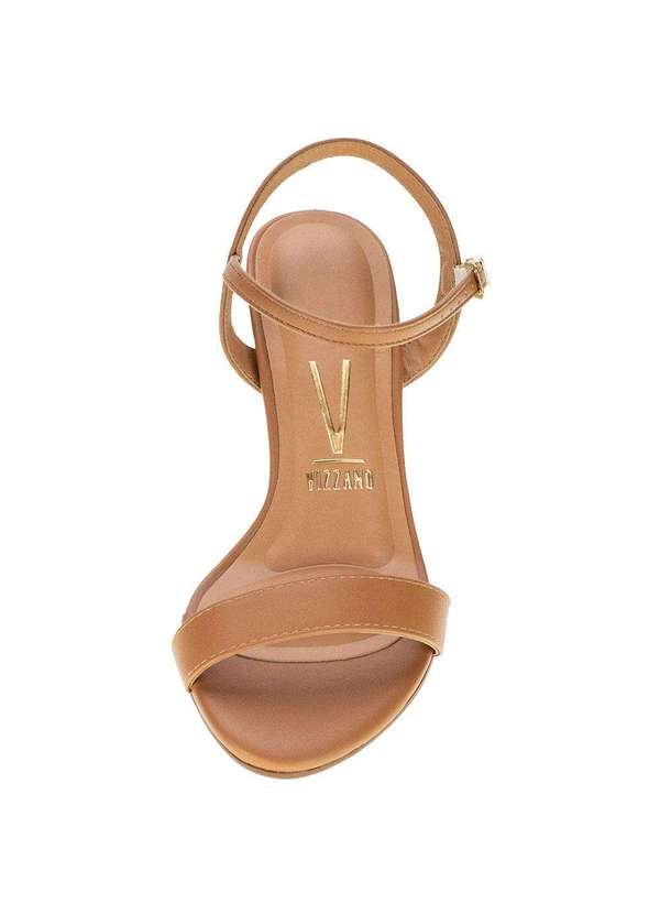 Vizzano - Sandália Feminina Salto Alto Vizzano - 6262474 - Camel 5