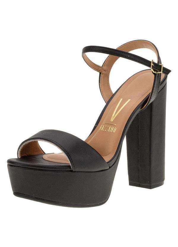 Vizzano - Sandália Feminina Salto Alto Vizzano - 6282455 - Preto
