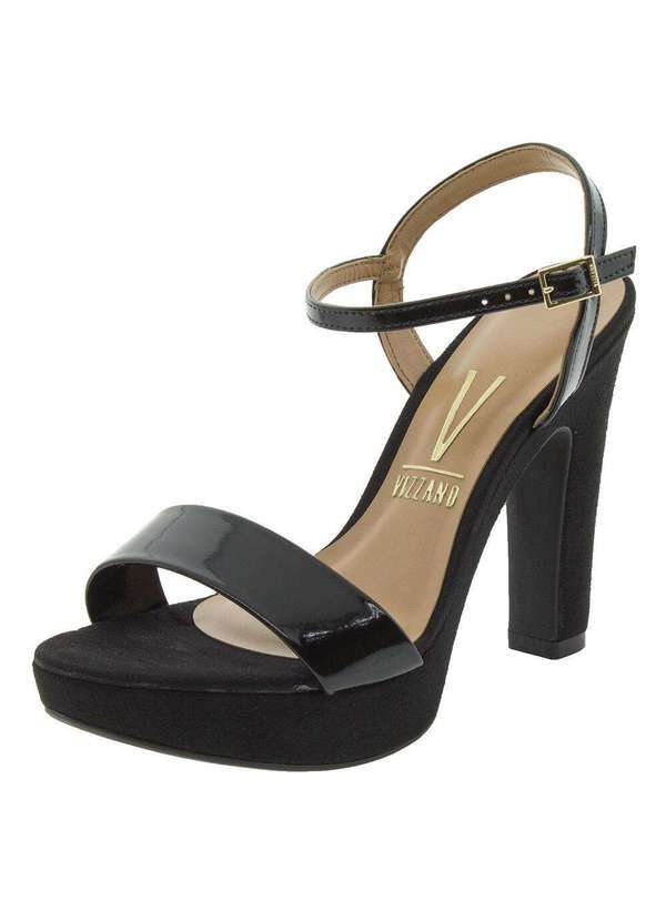 Vizzano - Sandália Feminina Salto Alto Vizzano - 6292100 - Verniz/Preto