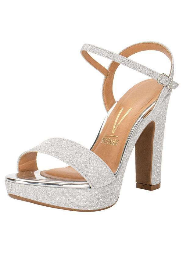 Vizzano - Sandália Feminina Salto Alto Vizzano - 6292200 - Prata 01