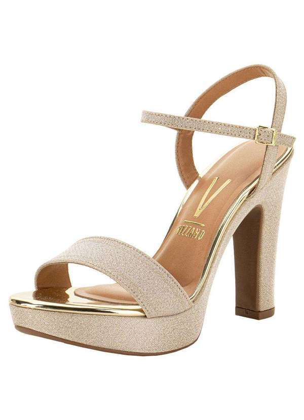 Vizzano - Sandália Feminina Salto Alto Vizzano - 6292200 Dourado