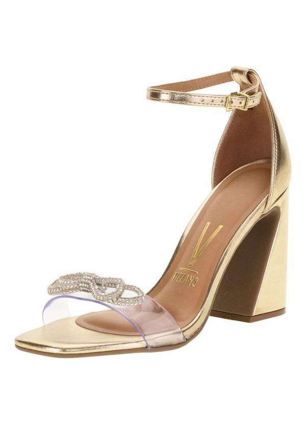 Vizzano - Sandália Feminina Salto Alto Vizzano - 6403410 - Ouro