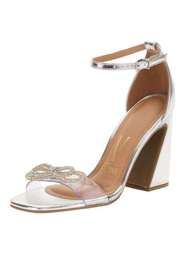 Vizzano - Sandália Feminina Salto Alto Vizzano - 6403410 - Prata
