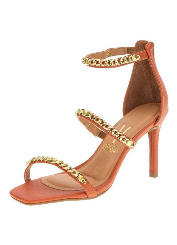 Vizzano - Sandália Feminina Salto Alto Vizzano - 6465103 - Camel