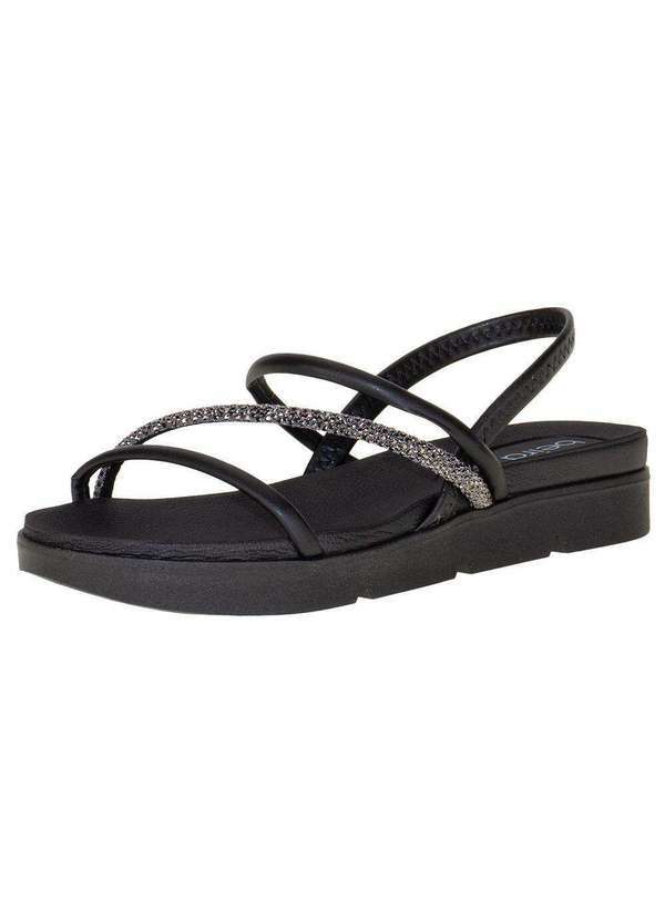 Beira Rio - Sandália Feminina Salto Baixo Beira Rio - 8387530 Preto 01