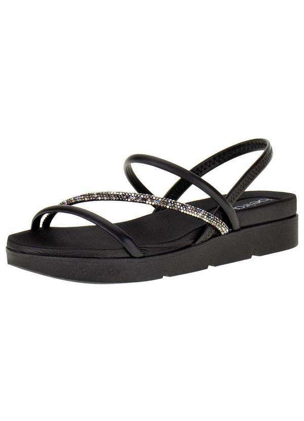 Beira Rio - Sandália Feminina Salto Baixo Beira Rio - 8387530 Preto