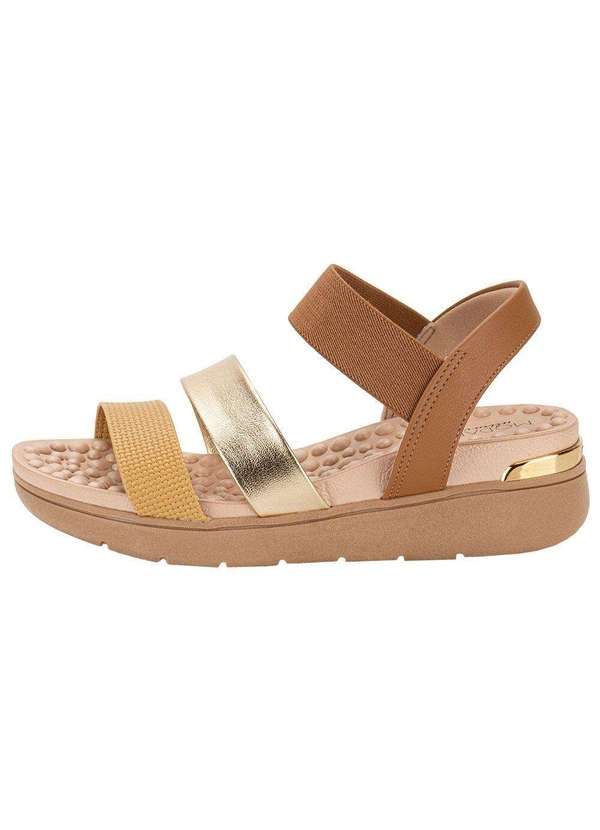 Modare - Sandália Feminina Salto Baixo Modare - 7151119 - Camel 2