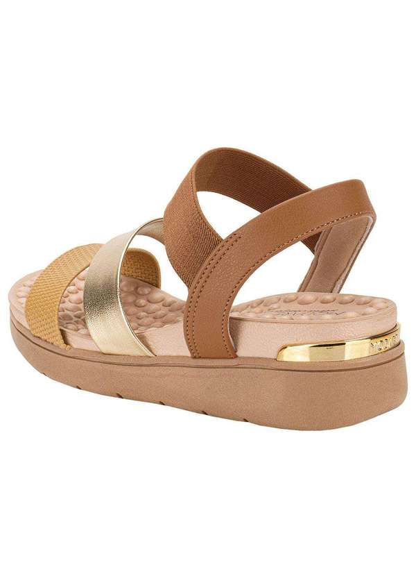 Modare - Sandália Feminina Salto Baixo Modare - 7151119 - Camel 3