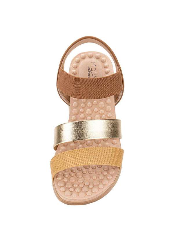 Modare - Sandália Feminina Salto Baixo Modare - 7151119 - Camel 5