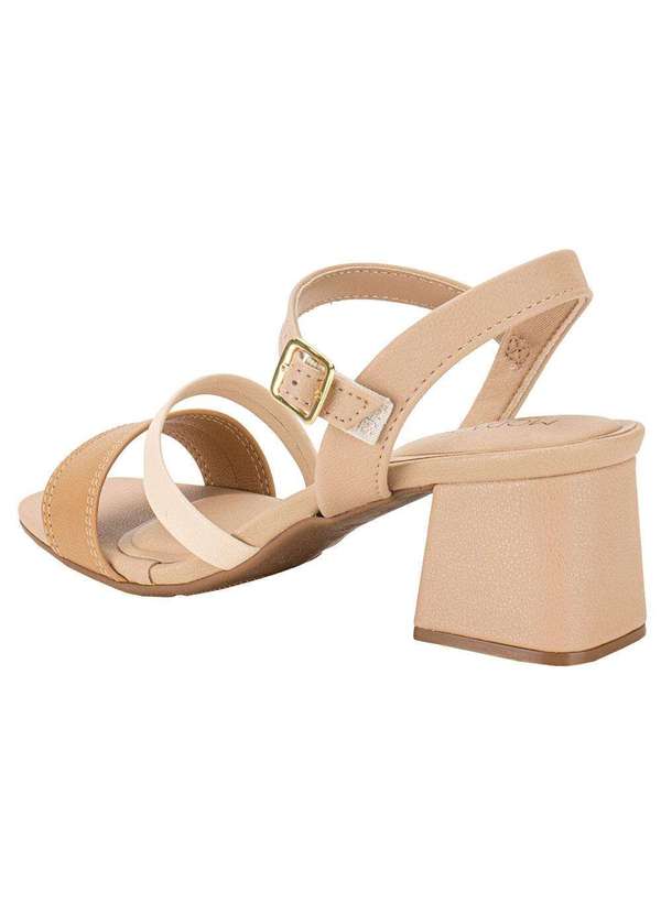 Modare - Sandália Feminina Salto Baixo Modare - 7172101 - Bege 01 3