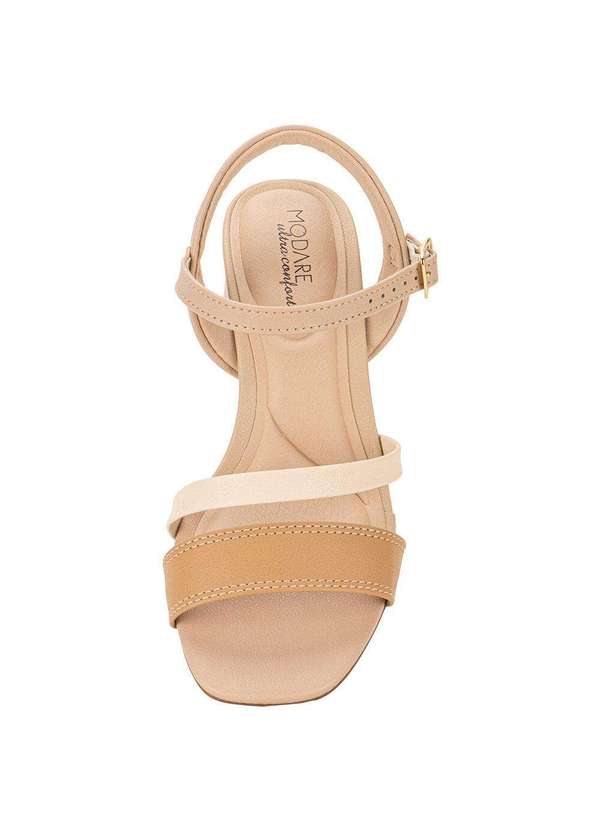 Modare - Sandália Feminina Salto Baixo Modare - 7172101 - Bege 01 5