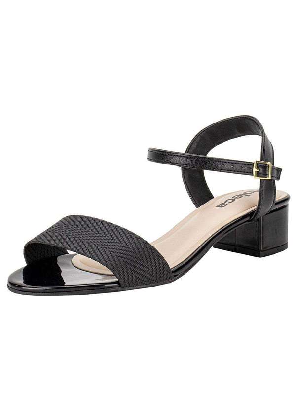 Moleca - Sandália Feminina Salto Baixo Moleca - 5259805 - Preto