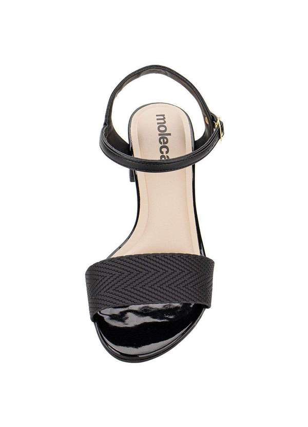 Moleca - Sandália Feminina Salto Baixo Moleca - 5259805 - Preto 5