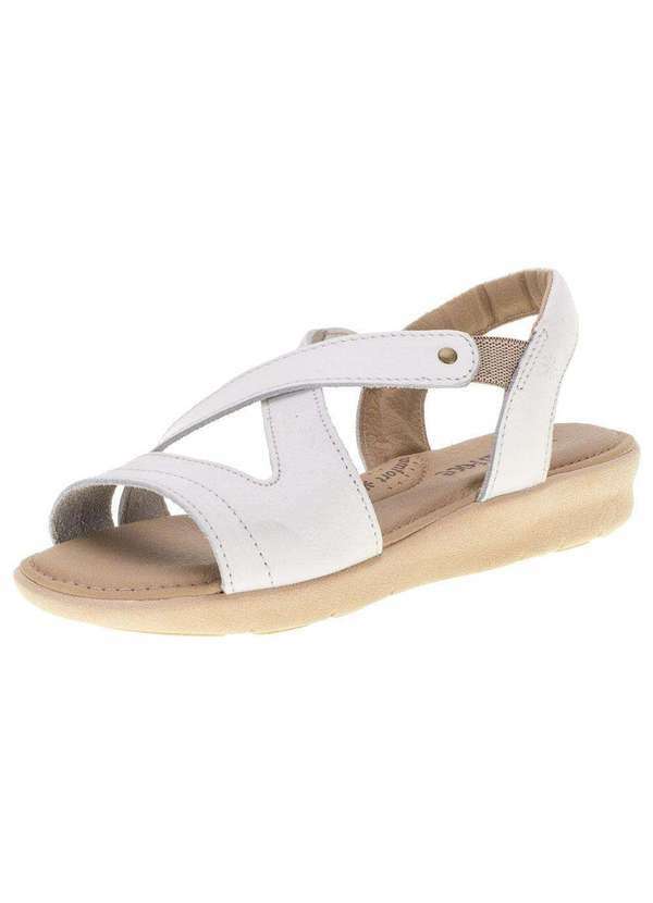New Face - Sandália Feminina Salto Baixo New Face - 39511 - Branco