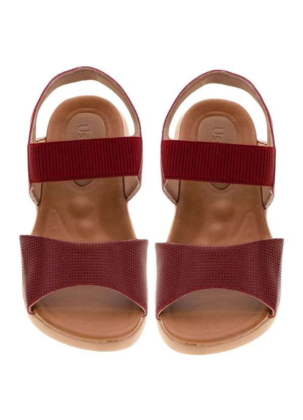 Usaflex - Sandália Feminina Salto Baixo Usaflex - Aa2415 - Vermelho 5