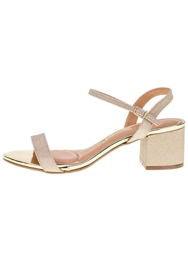 Vizzano - Sandália Feminina Salto Baixo Vizzano - 6291900 - Dourado 2