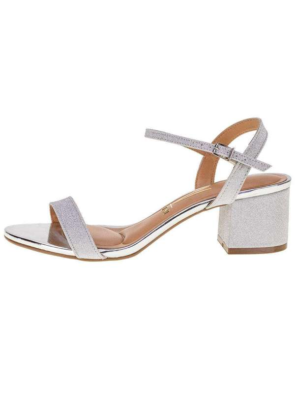 Vizzano - Sandália Feminina Salto Baixo Vizzano - 6291900 - Prata 01 2