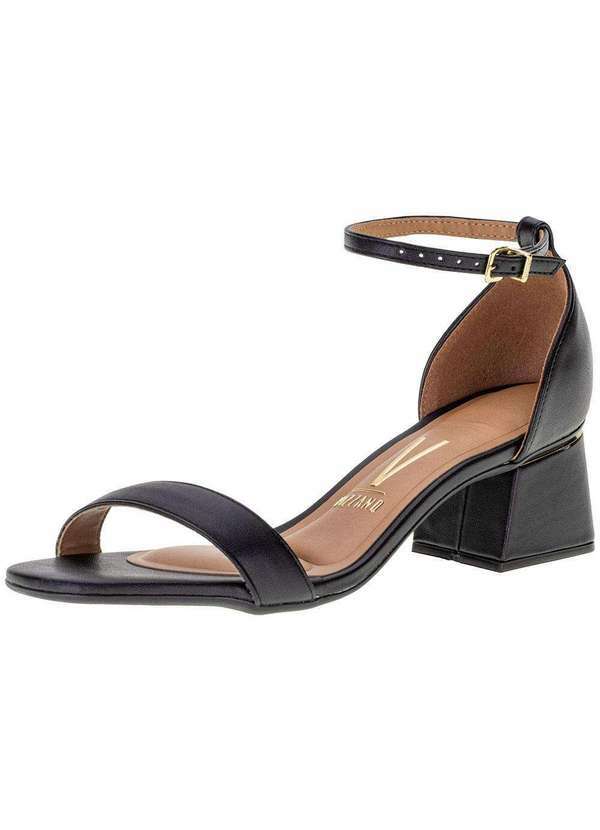 Vizzano - Sandália Feminina Salto Baixo Vizzano - 6428104 - Preto 01