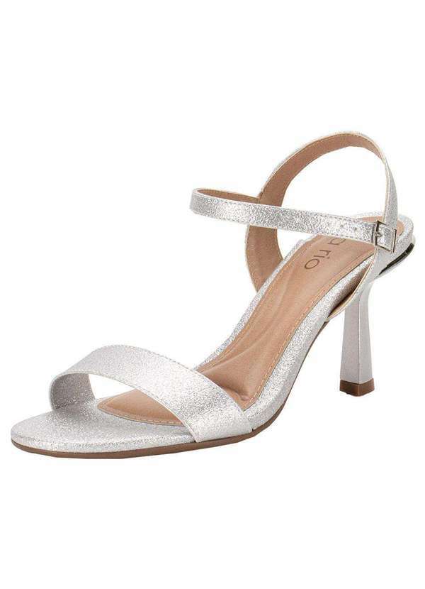 Beira Rio - Sandália Feminina Salto Fino Beira Rio 8545300 - Prata