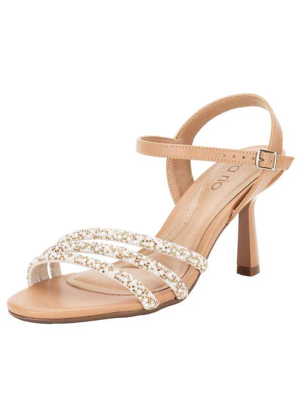 Beira Rio Sandália Feminina Salto Fino Beira Rio 8545 Salmão