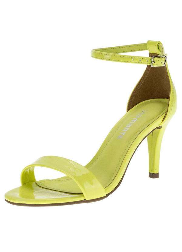 Via Marte - Sandália Feminina Salto Fino Via Marte - 221430101 - Amarelo