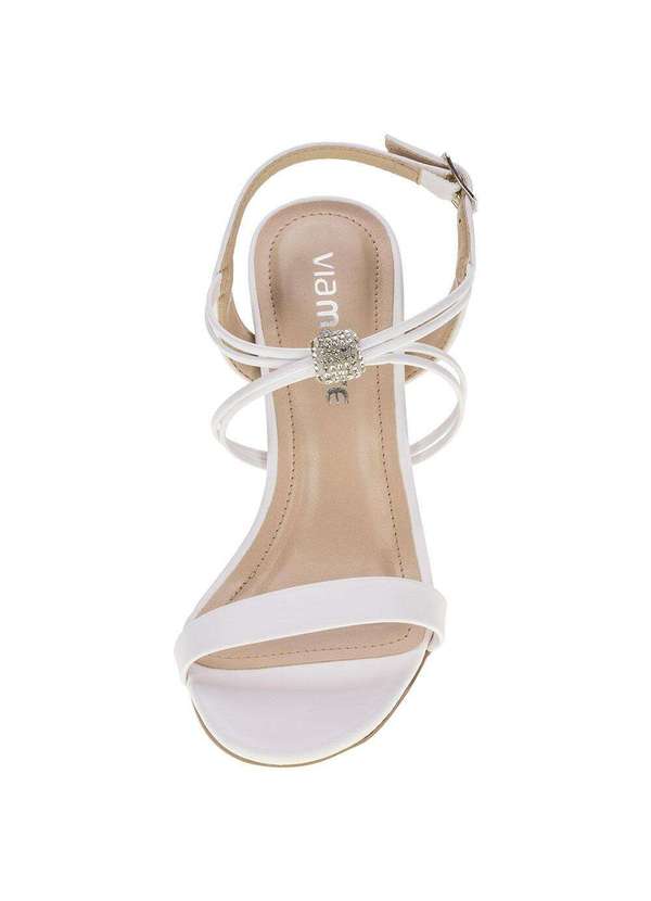 Via Marte Sandália Feminina Salto Fino Via Marte 2318604 Branco