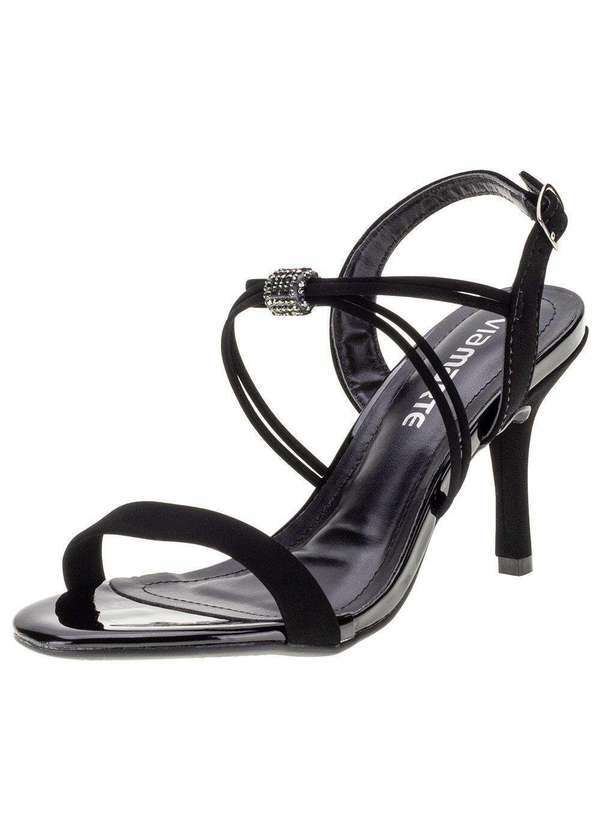 Via Marte - Sandália Feminina Salto Fino Via Marte - 2318604 - Preto/Nobuck