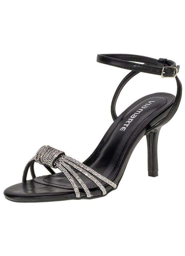 Via Marte - Sandália Feminina Salto Fino Via Marte 2320503 - Preto