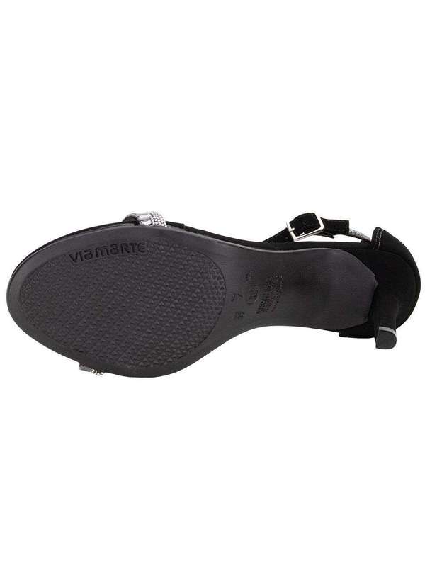 Via Marte - Sandália Feminina Salto Fino Via Marte 282001 Preto/Nobuck 4