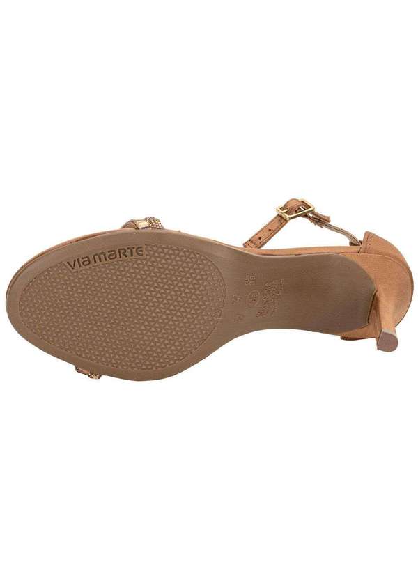 Via Marte - Sandália Feminina Salto Fino Via Marte 282001 Camel 4