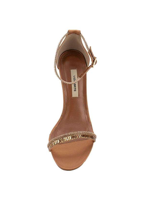 Via Marte - Sandália Feminina Salto Fino Via Marte 282001 Camel 5