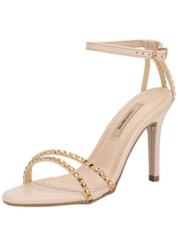 Via Marte - Sandália Feminina Salto Fino Via Marte 282002 Marfim