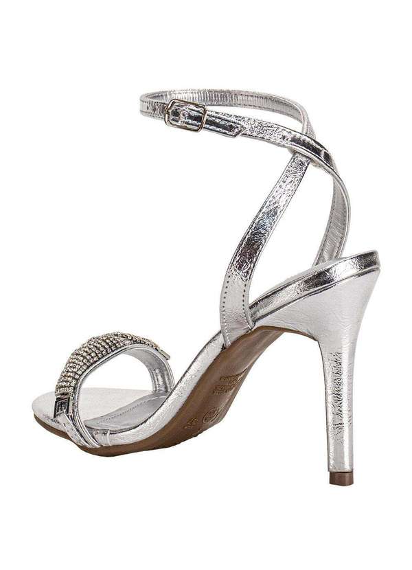Via Marte - Sandália Feminina Salto Fino Via Marte 282004 Prata 3