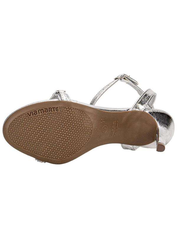 Via Marte - Sandália Feminina Salto Fino Via Marte 282004 Prata 4