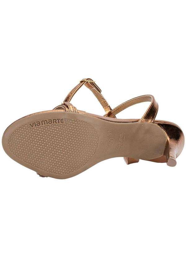 Via Marte - Sandália Feminina Salto Fino Via Marte 282004 Bronze 4