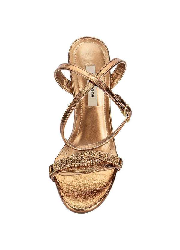 Via Marte - Sandália Feminina Salto Fino Via Marte 282004 Bronze 5