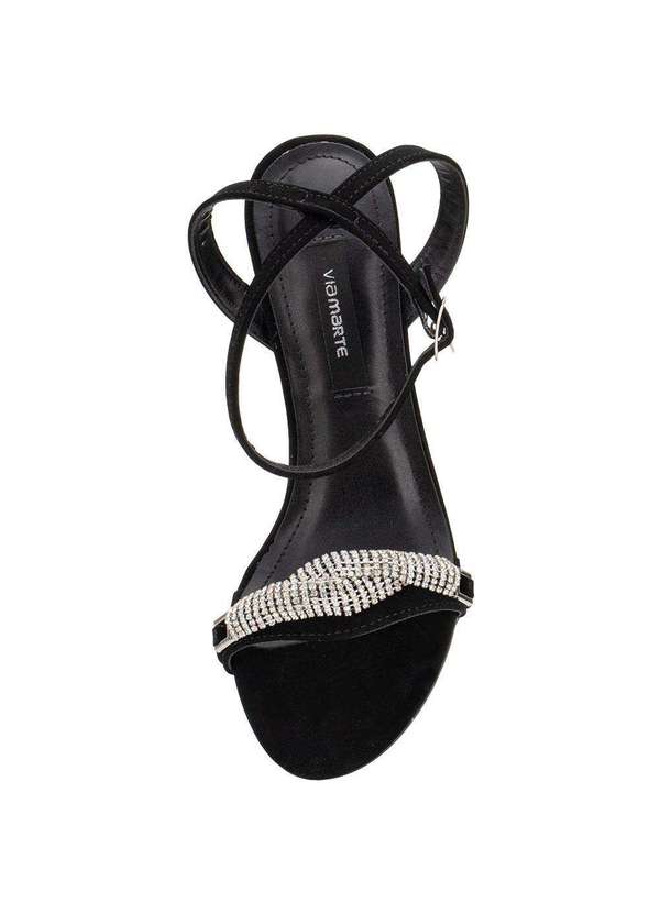 Via Marte - Sandália Feminina Salto Fino Via Marte 282004 Preto/Nobuck 5