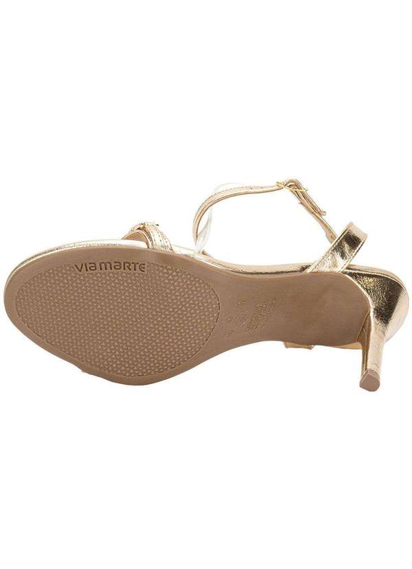 Via Marte - Sandália Feminina Salto Fino Via Marte 282004 Ouro 3