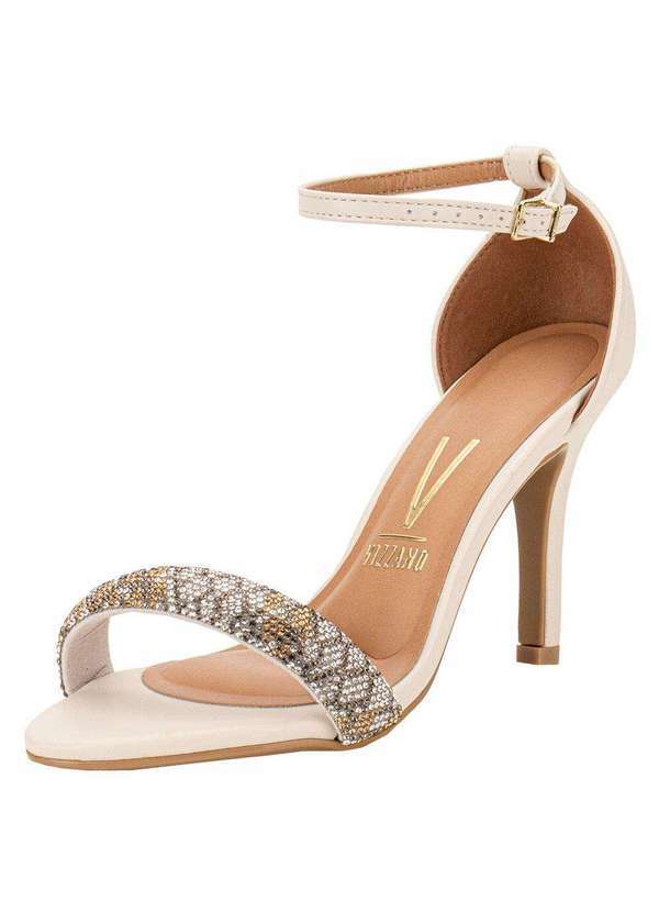 Vizzano - Sandália Feminina Salto Fino Vizzano 62491003 - Marfim