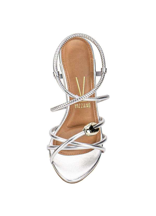 Vizzano - Sandália Feminina Salto Fino Vizzano 62491114 - Prata 5