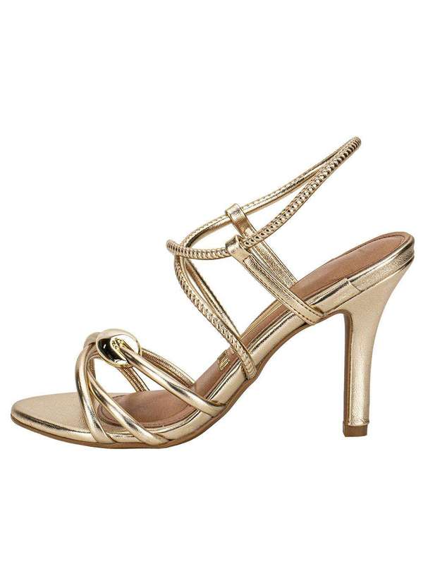 Vizzano - Sandália Feminina Salto Fino Vizzano 62491114 - Ouro 2