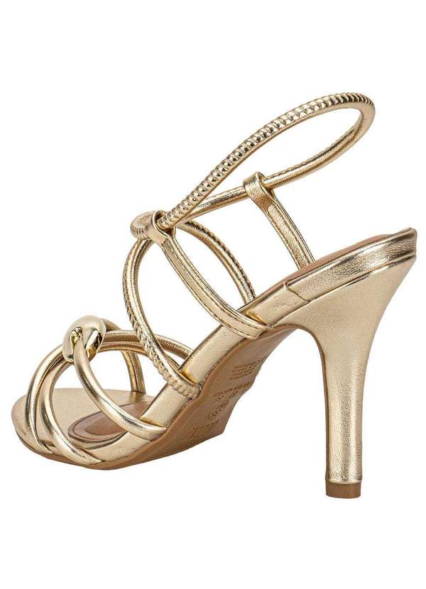 Vizzano - Sandália Feminina Salto Fino Vizzano 62491114 - Ouro 3