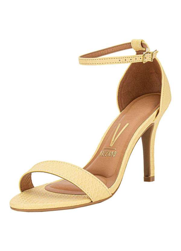 Sandália Feminina Salto Fino Vizzano 6249452 Amarelo Clovis