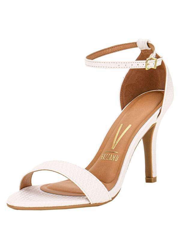 Vizzano - Sandália Feminina Salto Fino Vizzano 6249452 - Branco