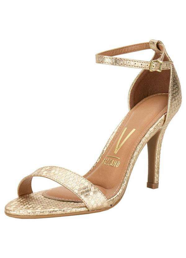 Vizzano - Sandália Feminina Salto Fino Vizzano 6249752 - Ouro
