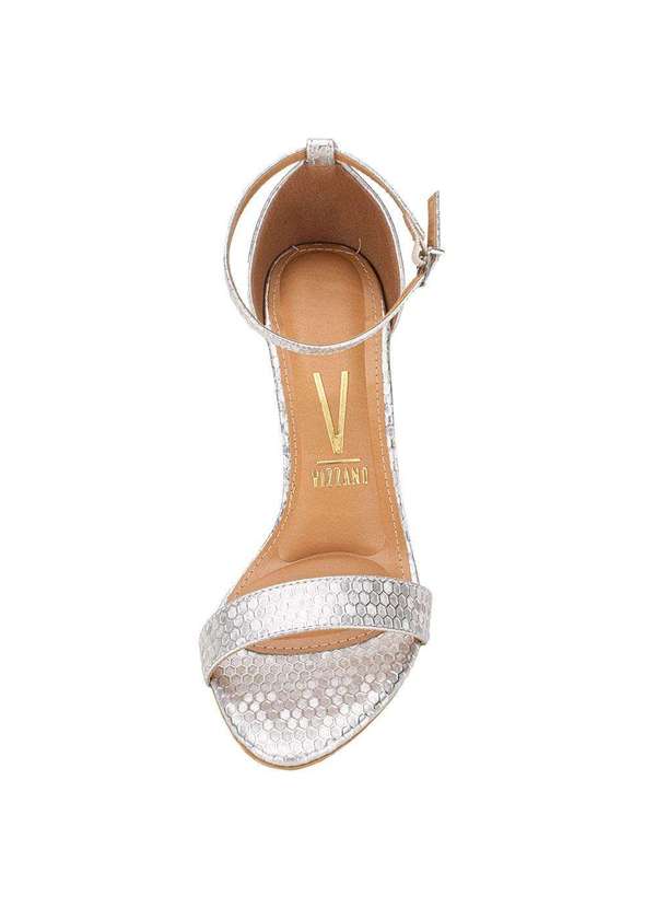 Vizzano - Sandália Feminina Salto Fino Vizzano 6249752 - Prata 5