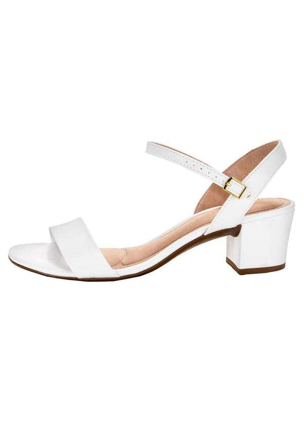 Beira Rio - Sandália Feminina Salto Grosso Beira Rio - 82461176 - Branco 2