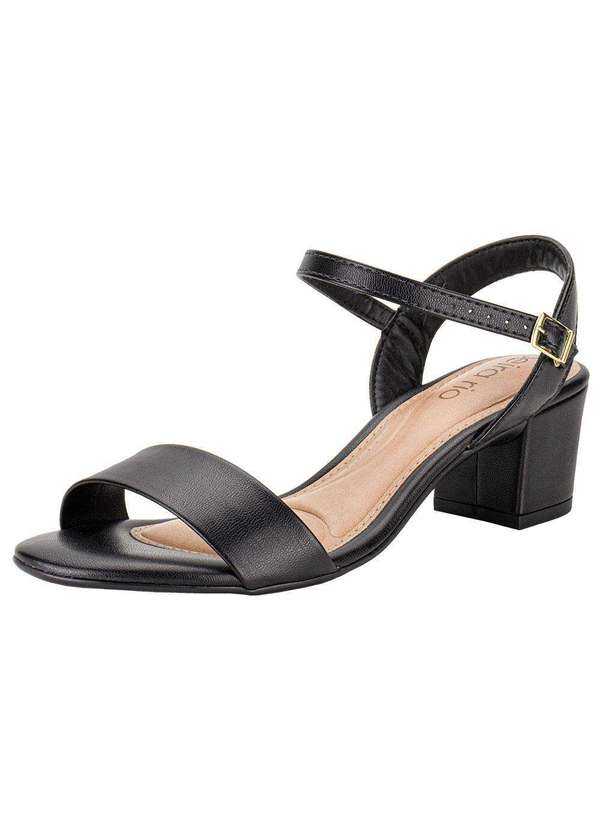 Beira Rio - Sandália Feminina Salto Grosso Beira Rio - 82461176 - Preto 1