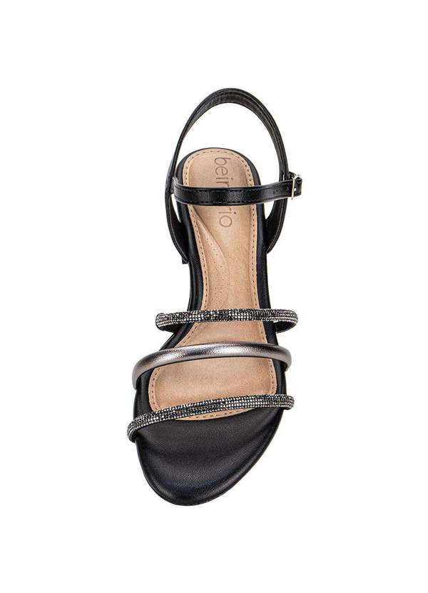 Beira Rio - Sandália Feminina Salto Grosso Beira Rio 82461198 Preto 5